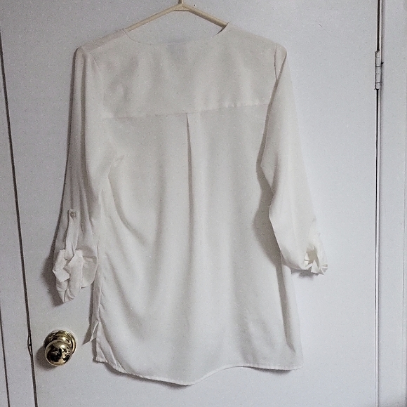 Simons Twik sheer white top for women,pre-owned. Small size. - Picture 4 of 5